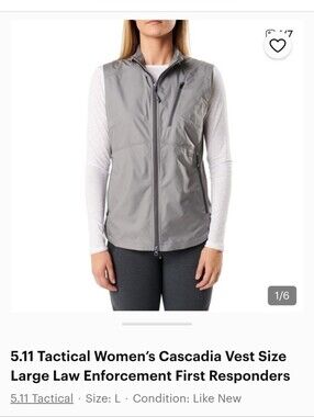 5.11 Tactical Women’s Cascadia Vest‎ Size Large Law Enforcement First Responders